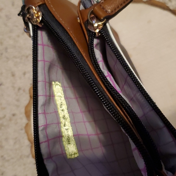 House of Disaster 1916 Brown & Floral Design Makeup Case NEW - Picture 6 of 7